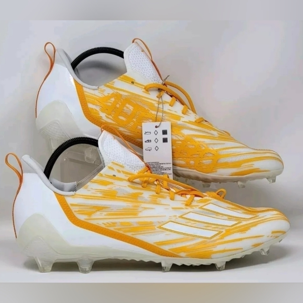 Adidas Adizero 12.0 Men’s Size 18 Gold White Football Cleats GZ6916 New